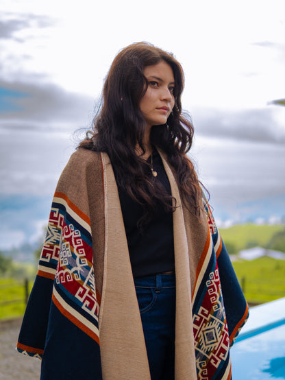WOOL PONCHO - CHASKA